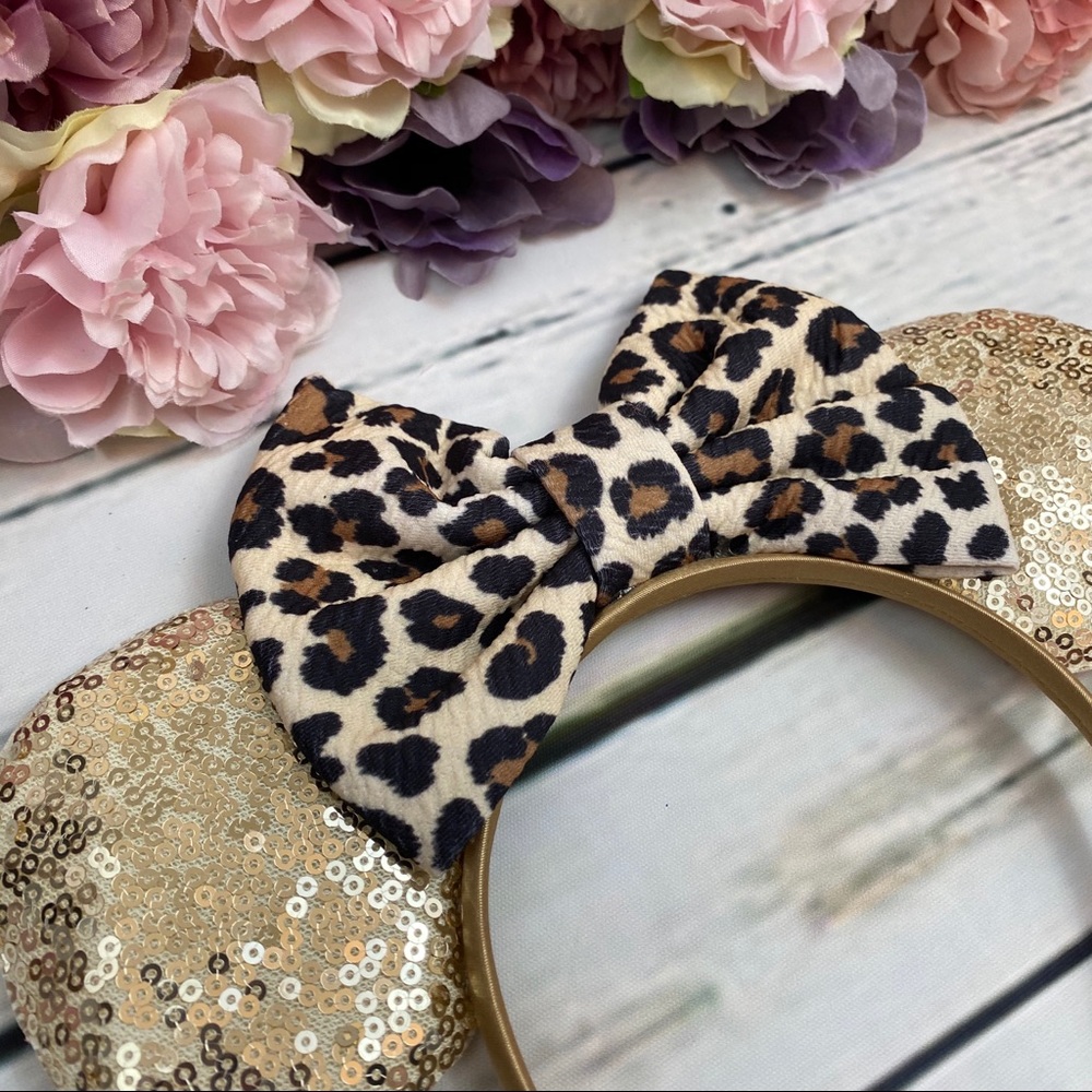 Minnie Mouse Leopard Bow Animal Kingdom Headband - Picture 11 of 16